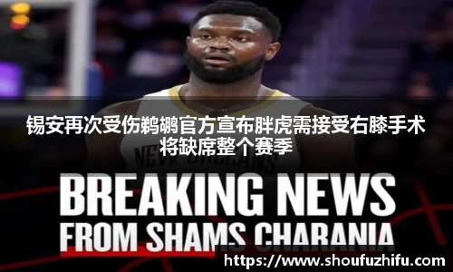 锡安再次受伤鹈鹕官方宣布胖虎需接受右膝手术将缺席整个赛季